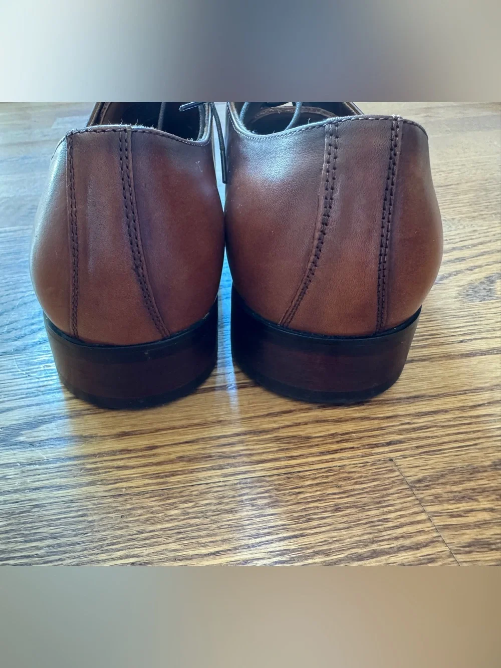ALDO Men’s Brown Leather Cap Toe Derby Dress Shoes Size 13